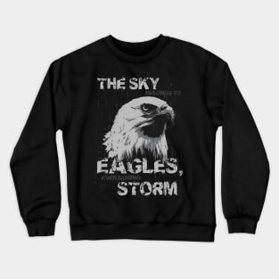 Eagle With A Cool Saying - Lettering Crewneck Sweatshirt